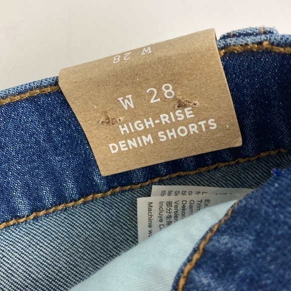 Madewell NWT High Rise Cuffed Denim Shorts 28 Glenoaks Raw Hem Coastal Cowgirl - Picture 8 of 16